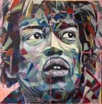 Jimi Hendrix - 100 x 100 cm - verkauft